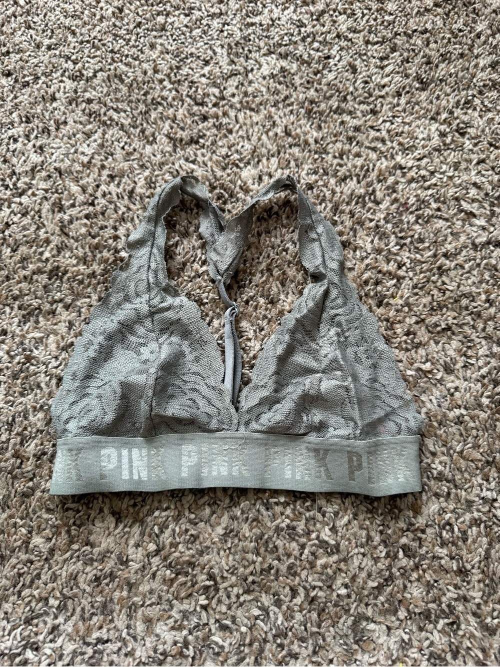 PINK Victoria's Secret Lace Bralette in Sage